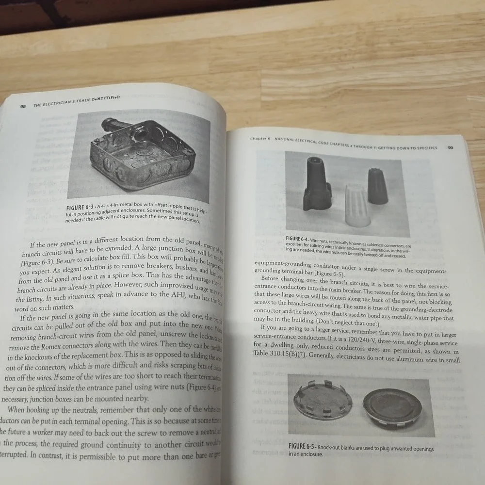 Electricians exam study guide and Trade demystified books school educate